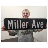 Miller Ave Metal Sign 30'