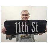 Metal 11th Street Sign 24'