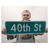 Metal 40th Street Sign 24'
