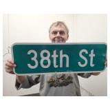 Metal 38th Street Sign 24'