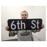 Metal 6th Street Sign 24'