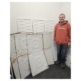 6 Antique Punched Tin Ceiling Tiles 24 x 48' Each