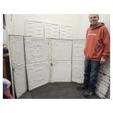 6 Antique Punched Tin Ceiling Tiles 24 x 48' Each