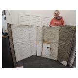 2 Unpainted 4 Paunted  Antique Punched Tin