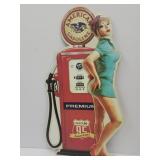 Metal Premium Gasoline Newer Sign   11.5'w x 22.5'