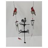New Rooster Weathervane 18' & Cardinal Windchimes