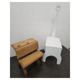 2 Vintage Wood Step Stools