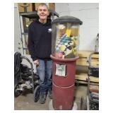 AS IS 25 Cent Gum Machine 5' SEE PICTURES