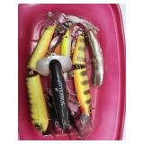 Large Fishing Lures w/Case JItterbug