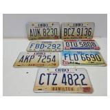 7 OHIO  License Plates Matched Pairs