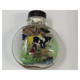 Vintage Hand Painted Snuff Bottle 2 1/2' h