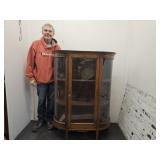 Antique Cabinet Glass Front 2 Plexiglass Sides