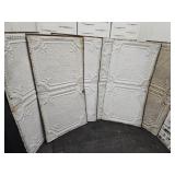 6 Antique Punched Tin Ceiling Tiles 24 x 48' Each