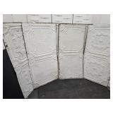 6 Antique Punched Tin Ceiling Tiles 24 x 48' Each