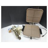 Vintage Kenmore Waffle Maker & USA Meat Grinder