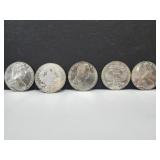 5 Silver Round One Ounce Coins (5 Total Ounces)