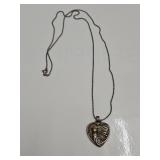28' Gorham Sterling Silver Necklace w/HeartPendant