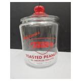 Vintage 1950's Tom's Toasted Peanuts Jar