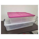 2 Storage Totes  28 QT  & 30 QT