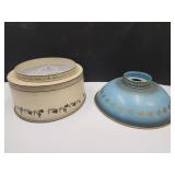 2 Vintage Metal Lamp Shades