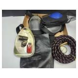 Air Hose with Gauge, Bike Light, Knee Pads +