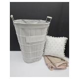 RAY DUNN Laundry Hamper, Throw Pillow +