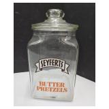 Vintage Original  Seyfert's Pretzel Jar with Lid