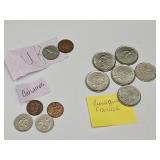 Foreign Money Reprilique Francise , UK,Bahamas