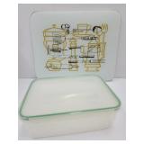 MCM Glass Cutting Board & Food Storage