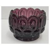 L.E. Smith Amethyst  Show Glass Moon & Stars 4'w