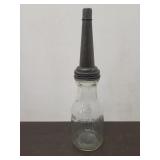 One Quart Oil Bottle w Metal Spout