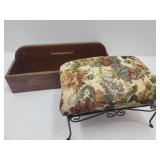 Wood Tote & Small Stool