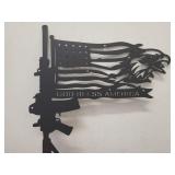 New God Bless America Wall Decor 12x 12'
