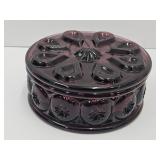 Weishor 4' w Covered Dish Amethyst  Moon & Stars