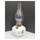 Hand Painted Oil Lamp  14' high