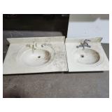 2 Bathroom Vanities with Faucets
