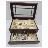 Dresser Box w/Costume Jewelry 11'x5' H
