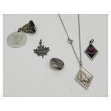 Sterling Silver Charms & Necklace