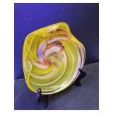 Vintage Glowing Art Glass 7'
