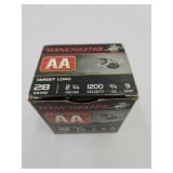 28 Gauge Winchester 9 Shot 25 Rounds Gun Ammo