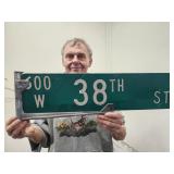 24' W 38th Street Sign with Hardware