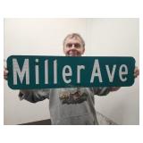 Miller Ave Metal Sign 32'