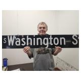 52' South Washington Street Metal Sign