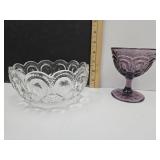 Amethyst  Moon & Stars Sherbert * Clear Bowl