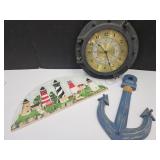 Battery Operated Porthole STYLE Clock &  Decor
