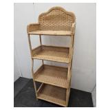 Wicker  Bakers Rack Shelf  22' x 58' high