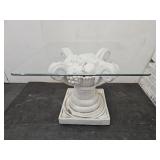 Glass Top  Side Table  26 x 21' high