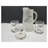 BC Comics Pitcher & 3 Glasses