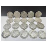 20 Silver Roosevelt  Dime Coins
