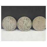 1940's Walking Liberty Silver Half Dollar Coins